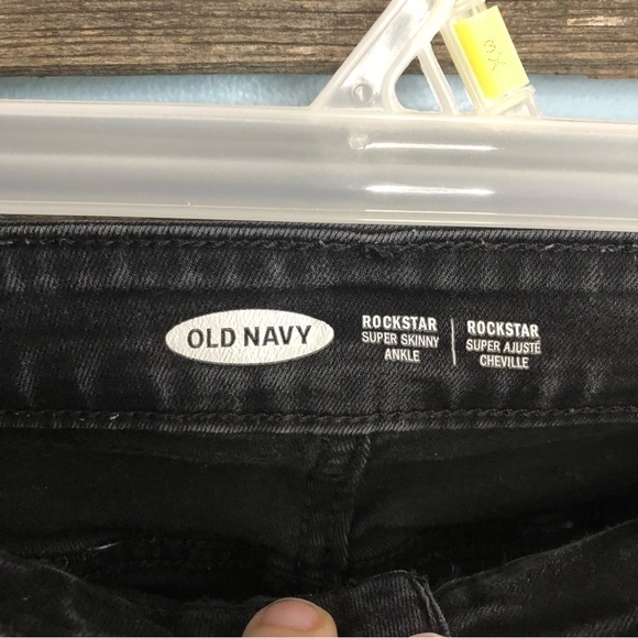 OLD Navy Size 0 Black Rockstar Super Skinny Ankle Jeans - Picture 4 of 5